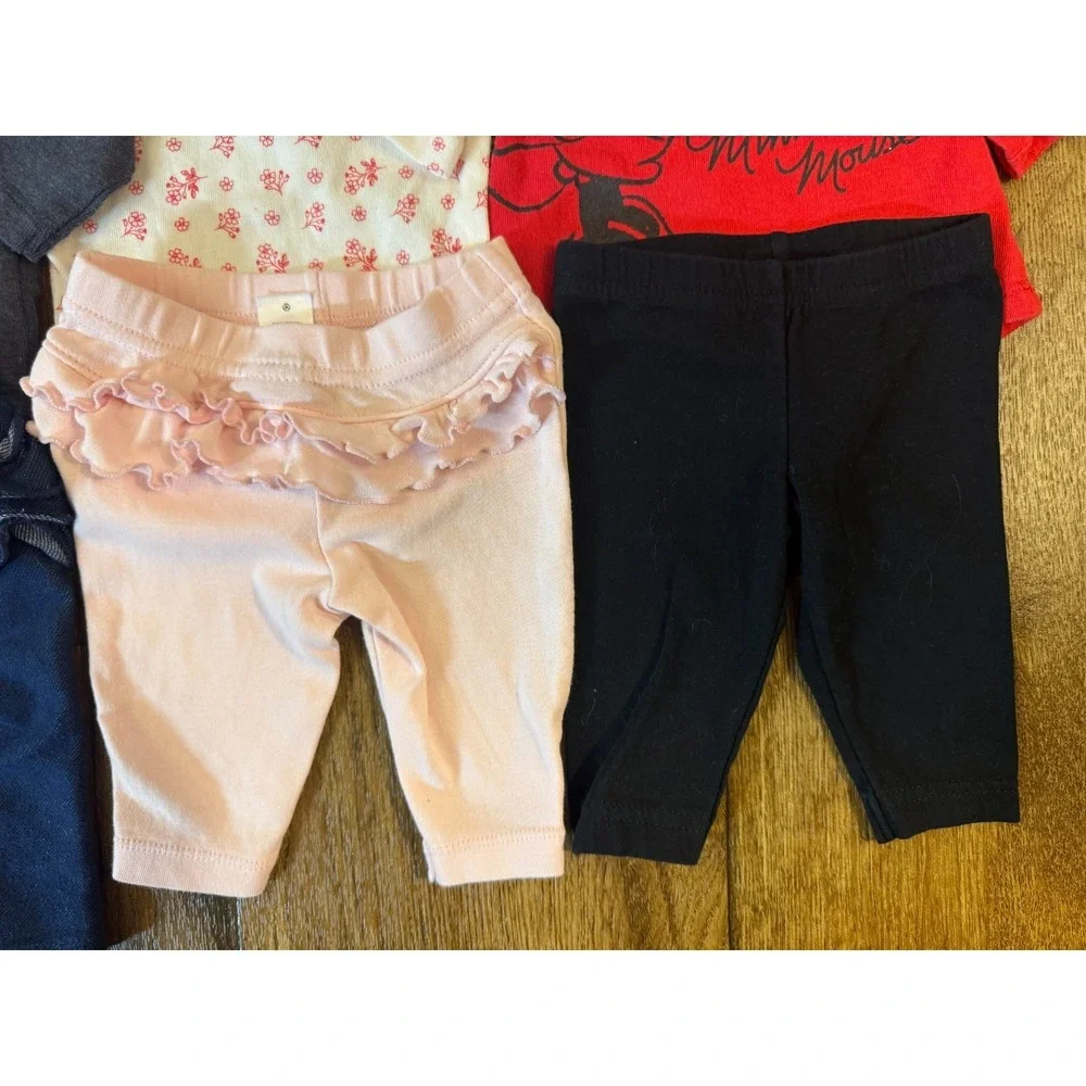 Baby Girl Clothes 0/3 Months Pants Bodysuits Shirts Outfits L/S Lot Minnie Mouse